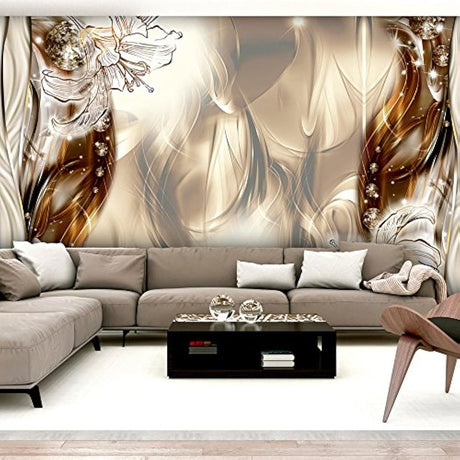 Mural de pared tipo lirios (490x280cm/193x110autoadhesivo)