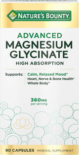 Suplemento Calm Magnesio Glicinato Nature's Bounty 90 cápsulas