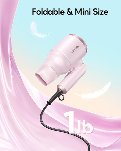 Secador de pelo con difusor con mango plegable 1600 W