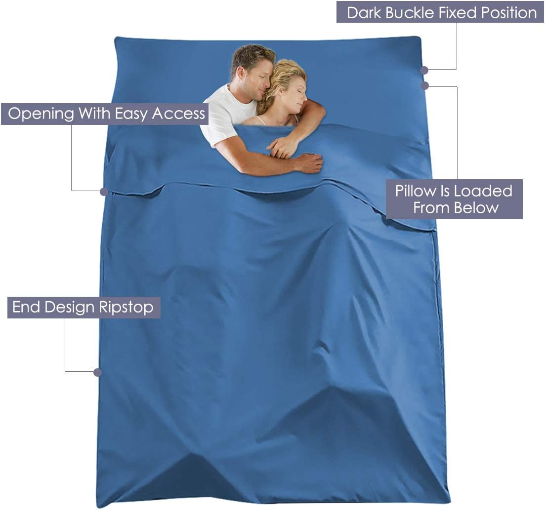 Saco de dormir para camping azul