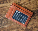 Cartera minimalista de hombre en cuero de vaca