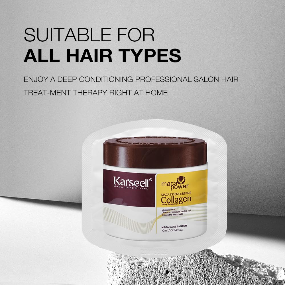 Tratamiento capilar con colágeno, aceite de argán, cabello seco