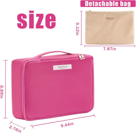 porta cosmeticos color fucsia Queboom