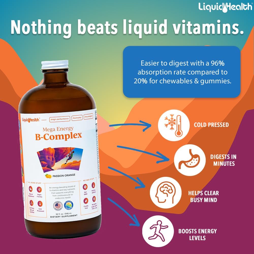Multivitamínico líquido complejo súper B con mega vitaminas