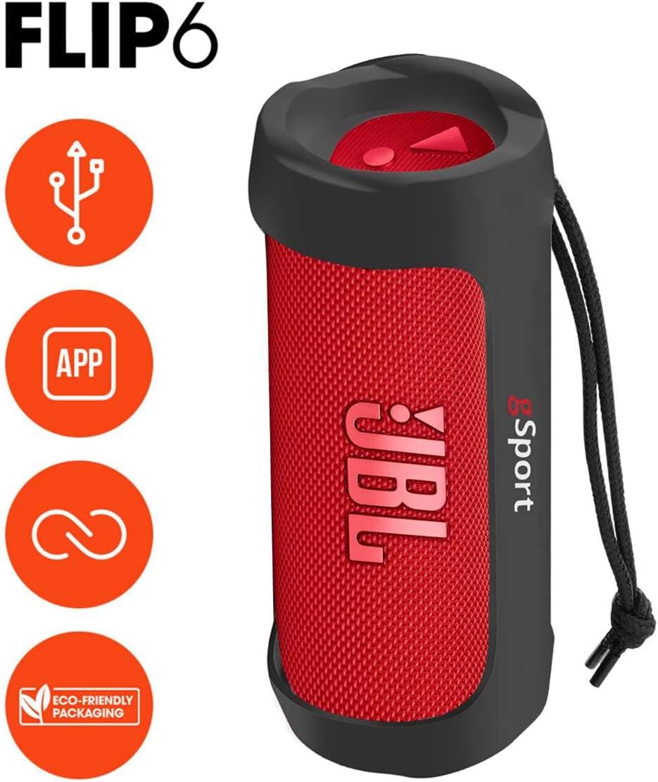 Altavoz portátil JBL Flip 6 a prueba de agua con funda gSport