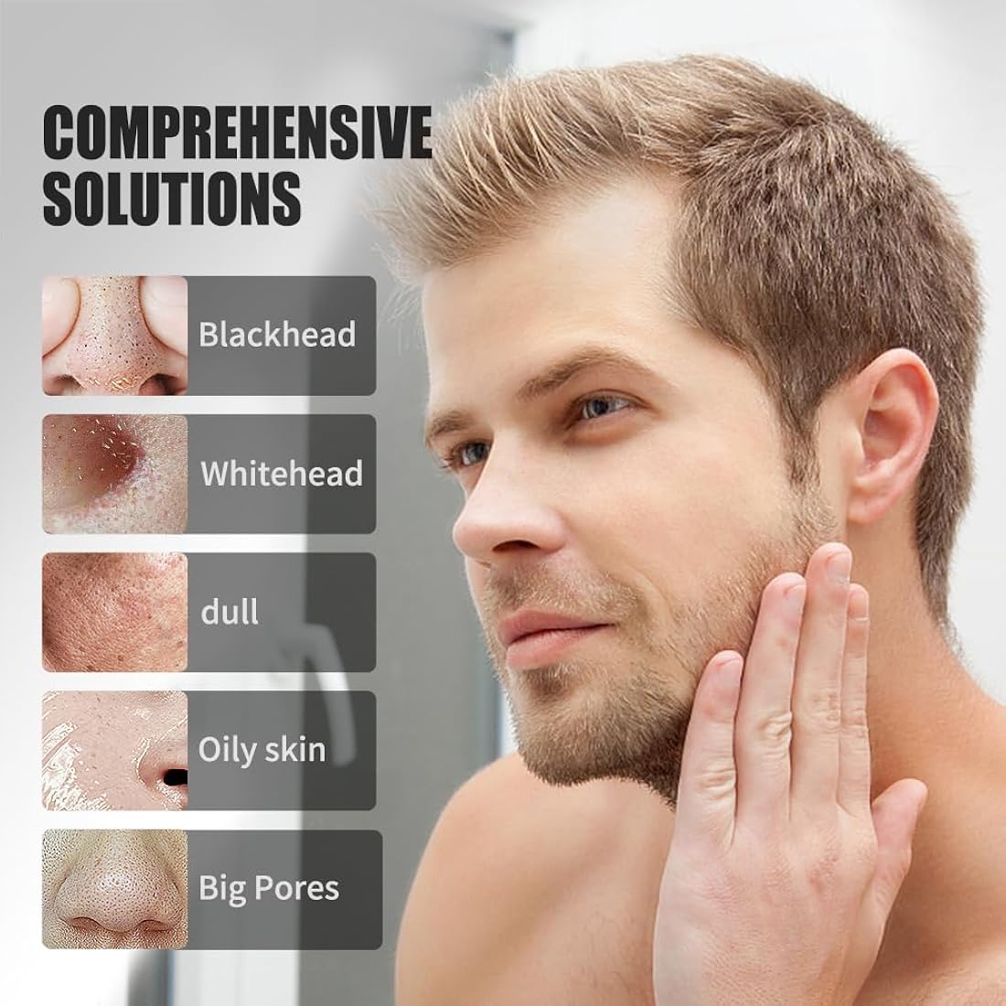 Máscara facial despegable JVR puntos negros para hombres