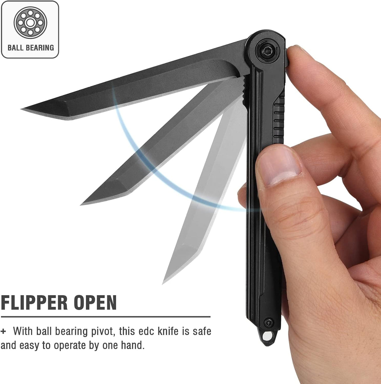 Cuchillo de bolsillo EDC para hombre de acero inoxidable