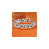 Pulseras bizantina de plata de ley italiana