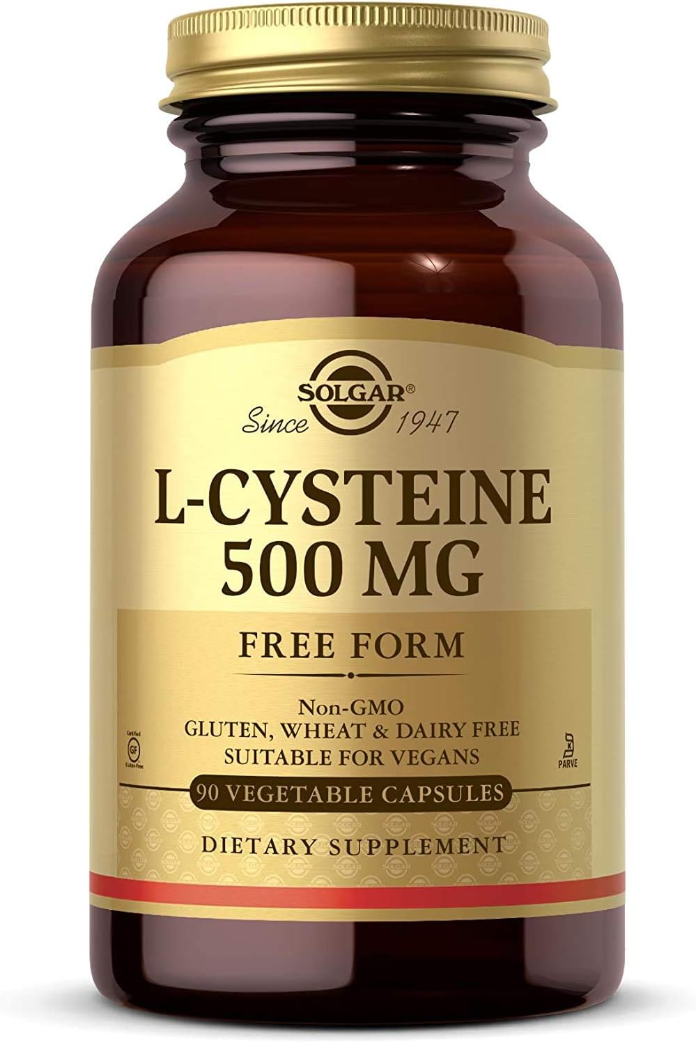 Suplemento Solgar L-cisteína de 500 mg  90 cápsulas  Kosher