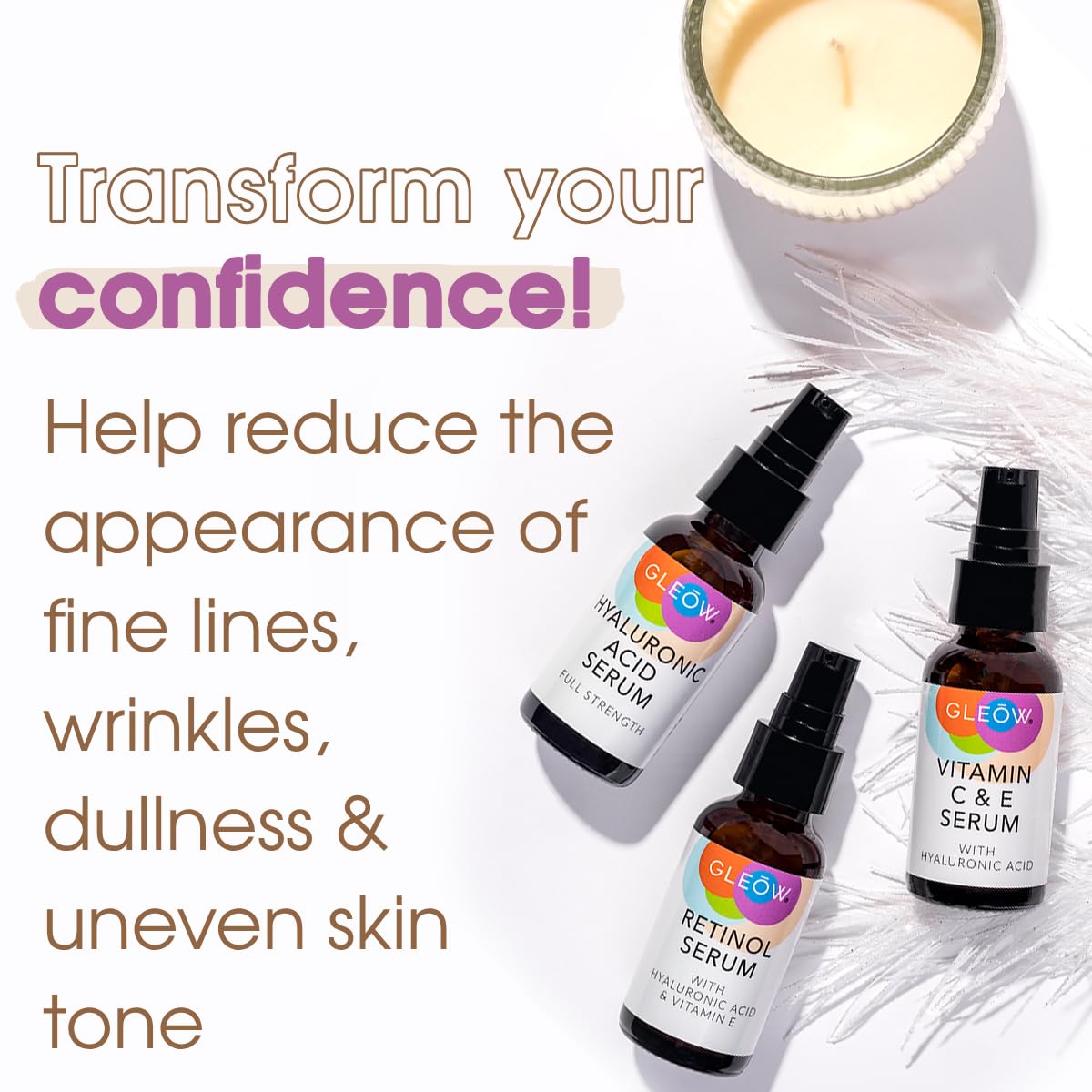 Sérum Facial de Retinol y Vitamina C con Ácido Hialurónico