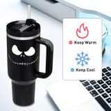 Taza de Acero Inoxidable Jack Skellington 40OZ con Asa y Popote
