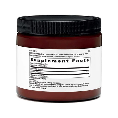 Suplemento Creatina HCl  Mejora el rendimiento muscular 240g