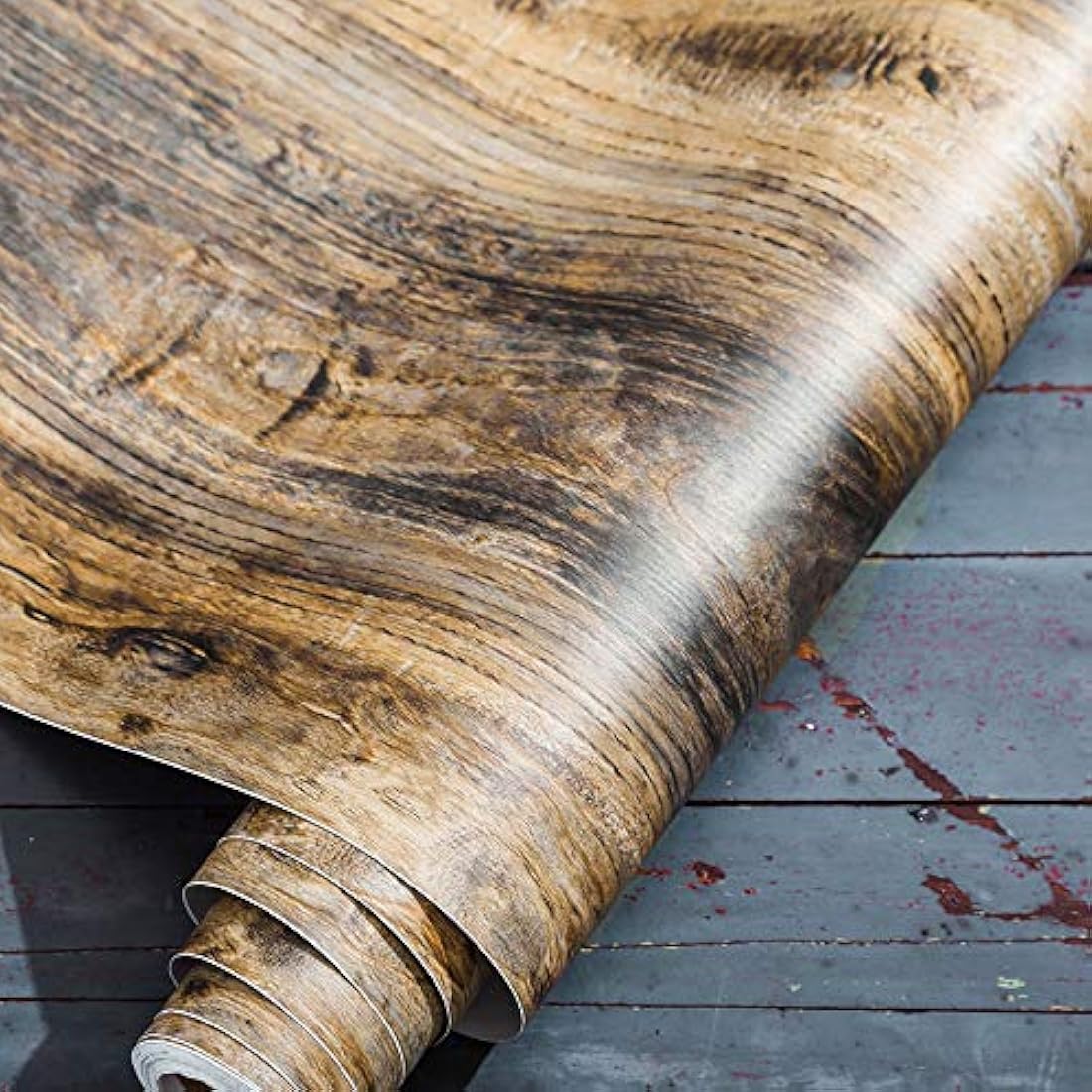 Papel Vinilo autoadhesivo tipo madera rustica (15.7 x 98)