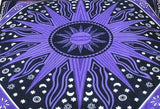 ICC Large Square Floor Pillow Cover Hippie Ottoman Pouf Cover Daybed Cotton Mandala Cushion Cover with Heavy Duty Zipper Seating Ottoman Poufs Dog-Pets Bed (Purple Burning Sun, 35&#34; Square)