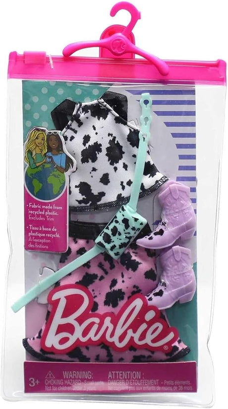 Conjunto de ropa para Barbie, Mattel, completo, con top y falda