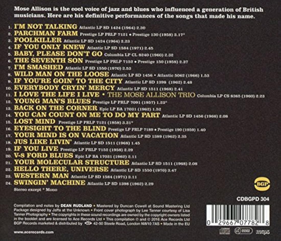Cd musica  de Mose Allison