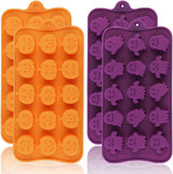 Moldes de Silicona Halloween, 4 Piezas, Chocolate y Galletas
