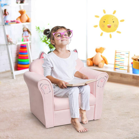 Silla de madera para niños pequeños con reposabrazos Costzon