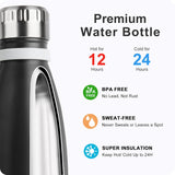 Botella de Agua Infantil 12 oz Acero Inoxidable Aislada