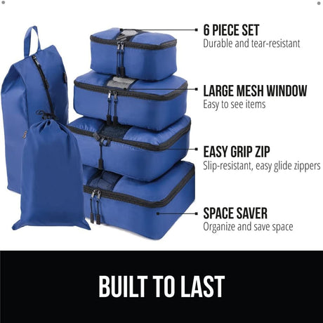 Cubos de embalaje Gorilla Grip, artículos básicos de viaje
