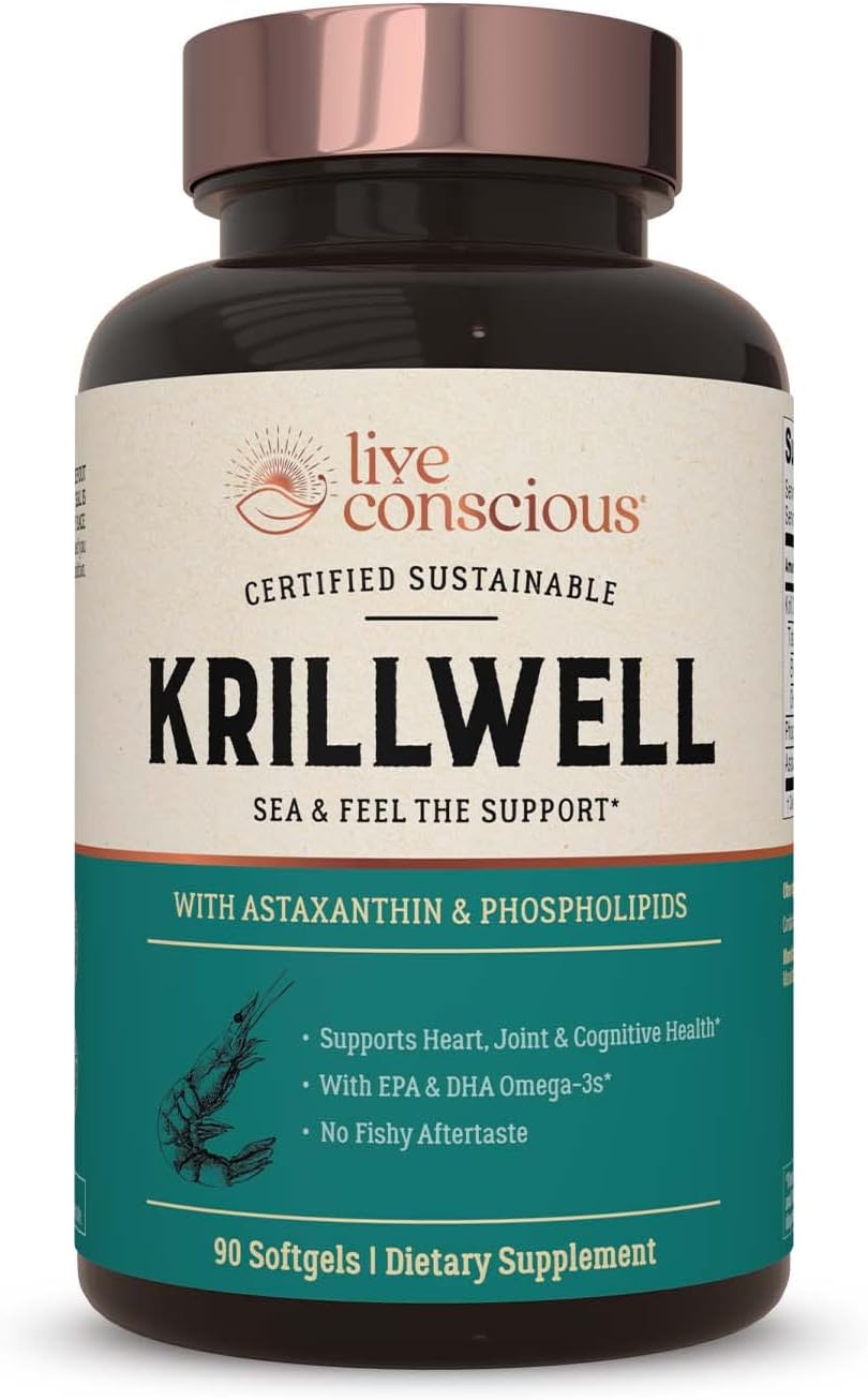 Suplemento Live Conscious KrillWell apoyo cognitivo 90 und