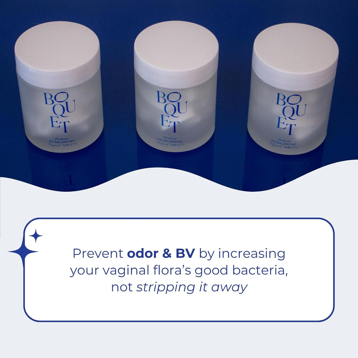 Boquet Supositorio prebiótico vaginal para una higiene 30und