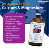 Suplemento líquido de calcio y magnesio, vitamina D3 citrato