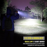 Linterna potente recargable impermeable con LED P50 más brillante 6000 lúmenes linterna táctica súper brillante mejor para senderismo, caza, camping, deportes al aire libre (incluye batería 26650)