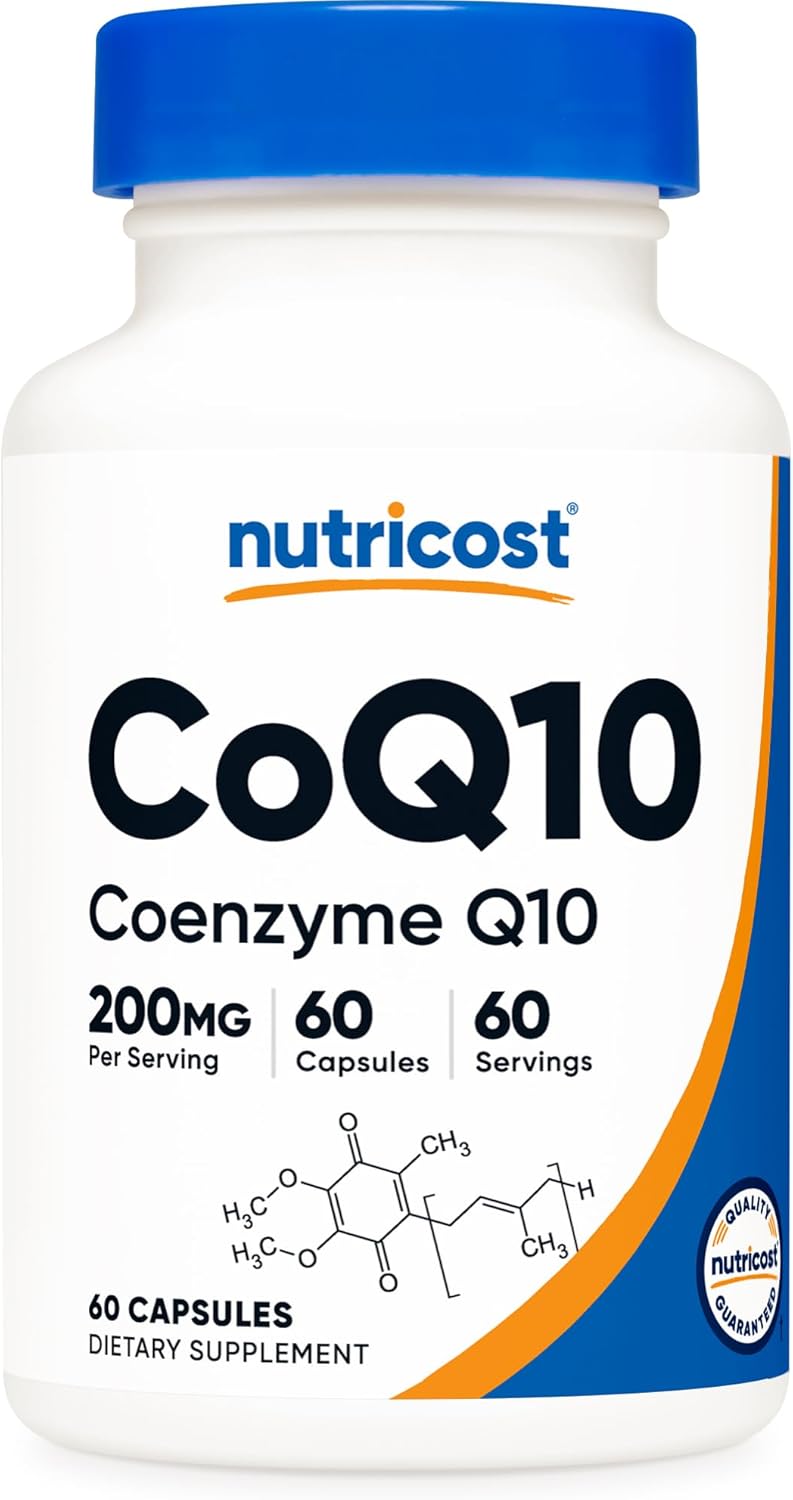 Nutricost CoQ10 200mg, 60 Cápsulas Vegetarianas, Alta Absorción