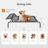Cama Elevada para Perros Sweetnight con Respaldo, 43 Pulgadas