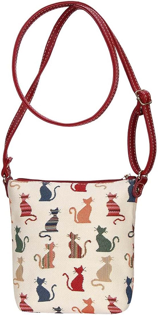 Bolsa Signare cruzada con tapiz de gato