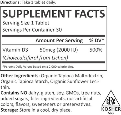 Vitamina vegana D  para la salud ósea