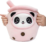Peluche Boba con cara te burbujeante de panda  13.7 pulgadas