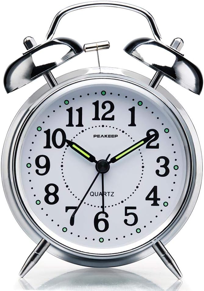 Reloj despertador de campana doble para dormilones modelo 4