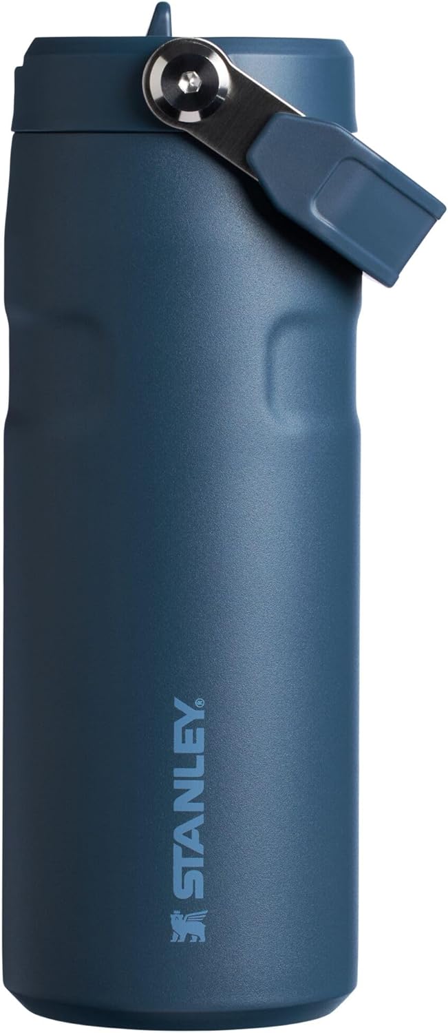 Botella de agua 16 OZ con sorbete, acero inoxidable, 2.0