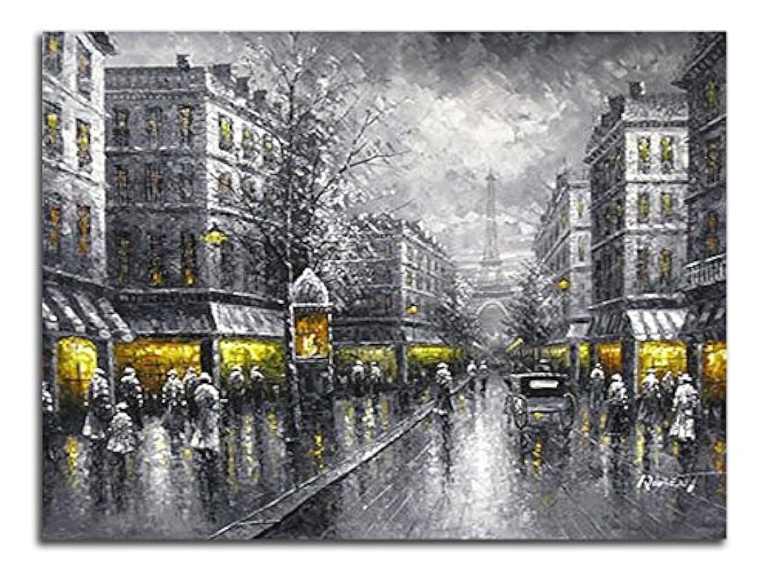 lienzo artístico enorme con diseño de calle de París.