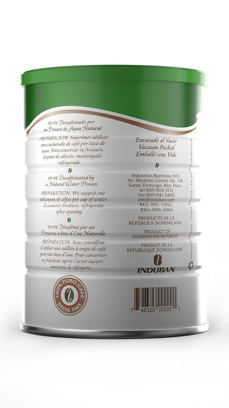 Café Santo Domingo Decaf Molido, Tostado Medio, Lata 10 oz (2)