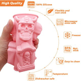 Molde de Silicona para Halloween, 2 Cavidades, Calavera y Tumba