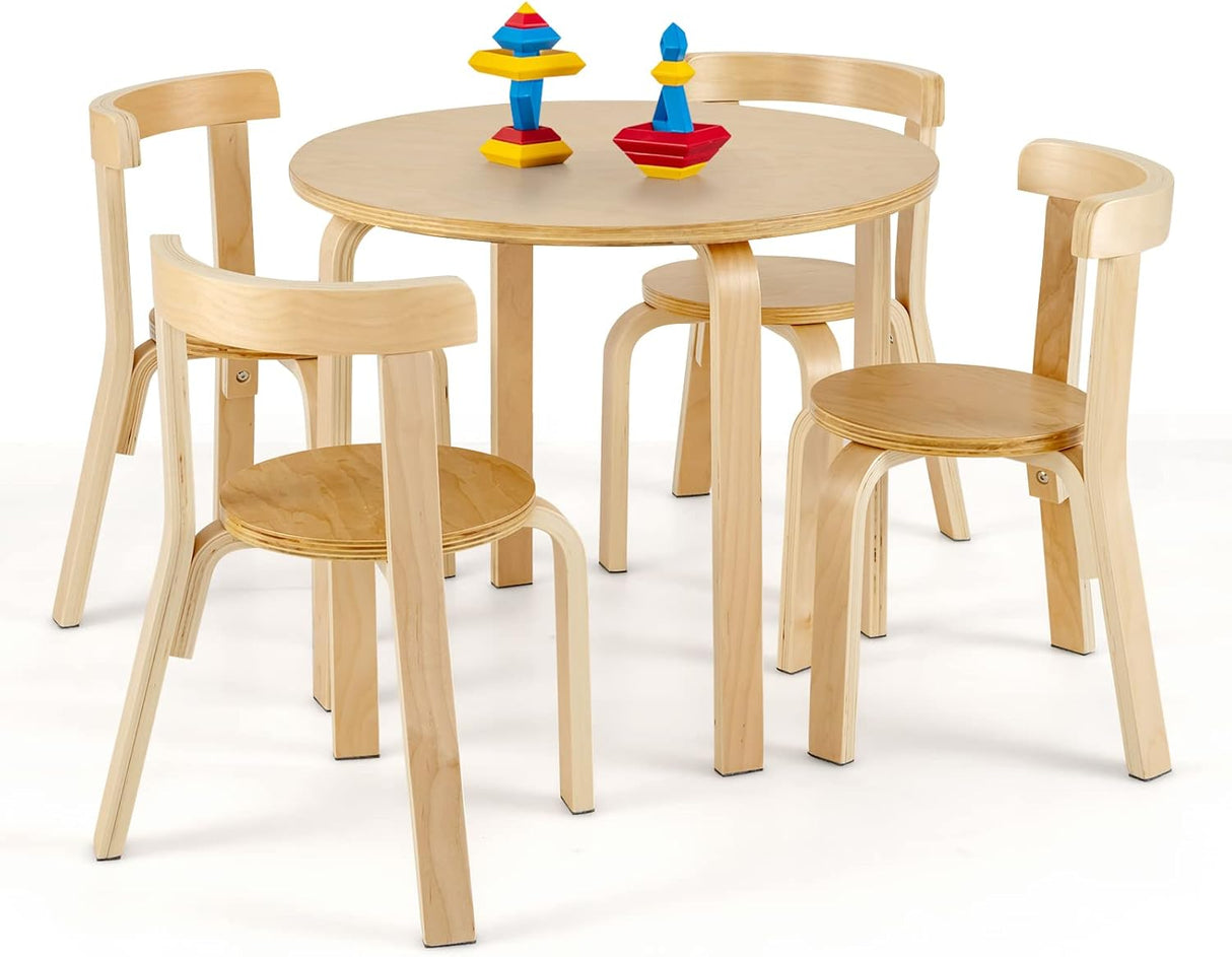 Juego de madera curvada para niños pequeños natural