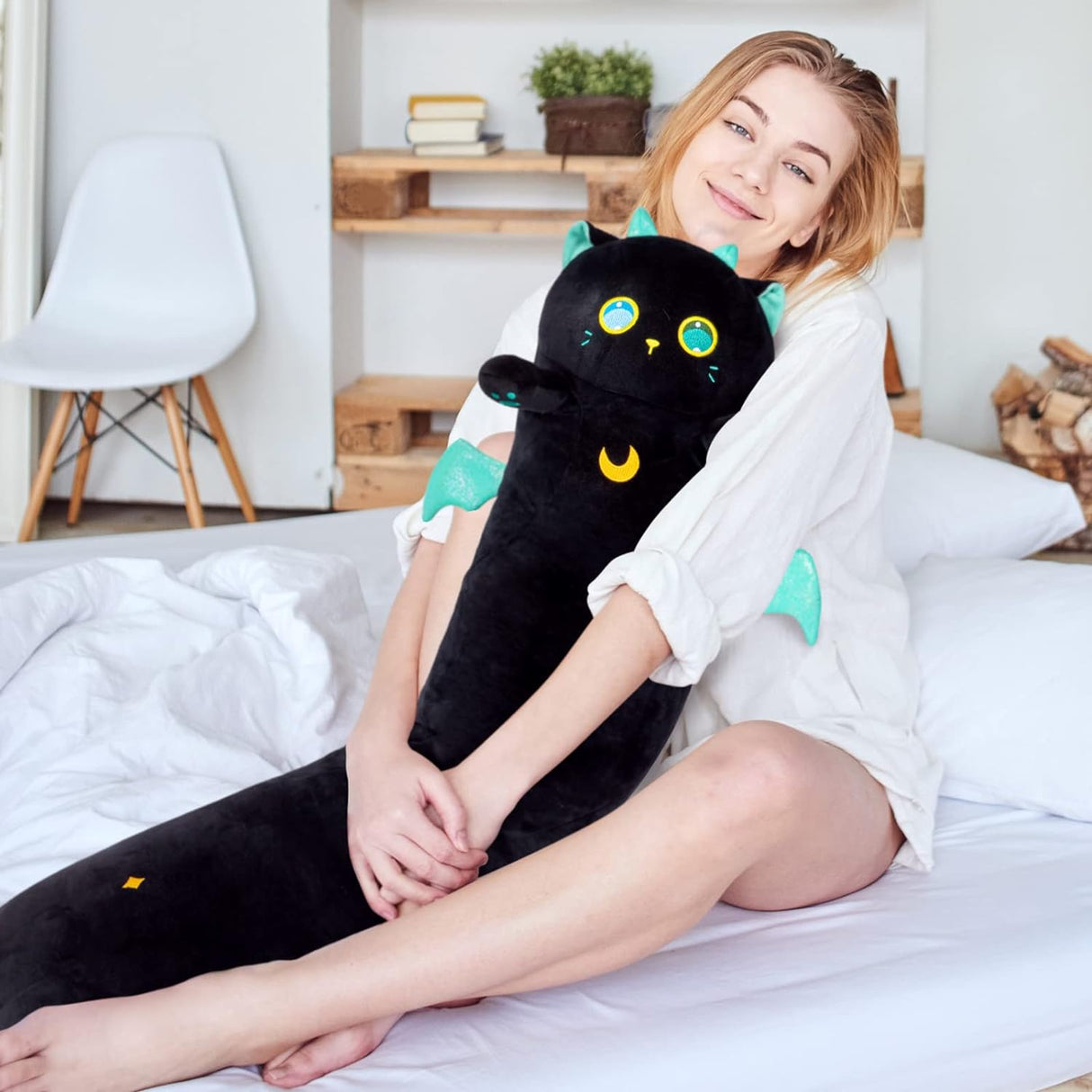 Peluche de gato color negro 20 pulgadas