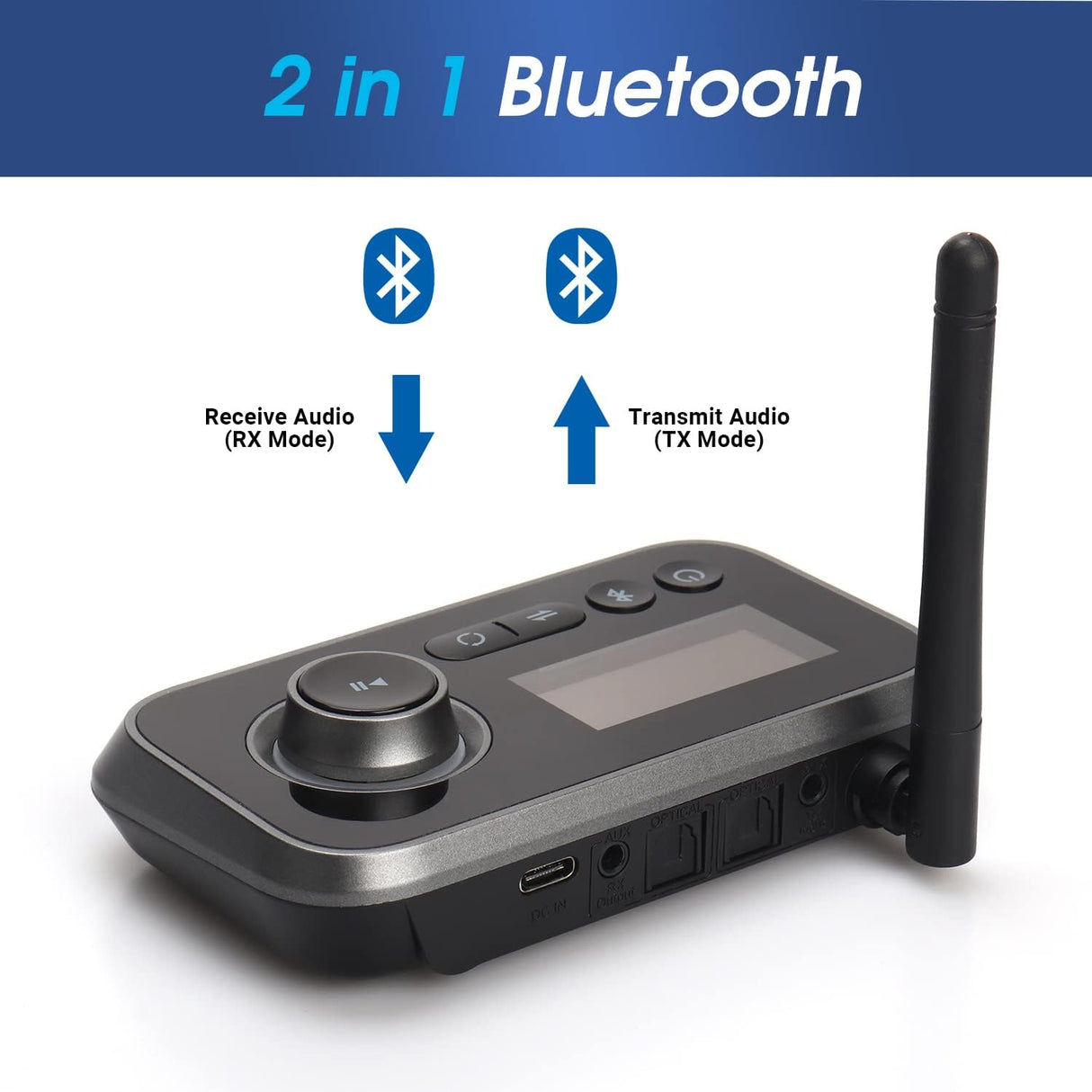 Adaptador Bluetooth 5.0 con doble conexión para auriculares