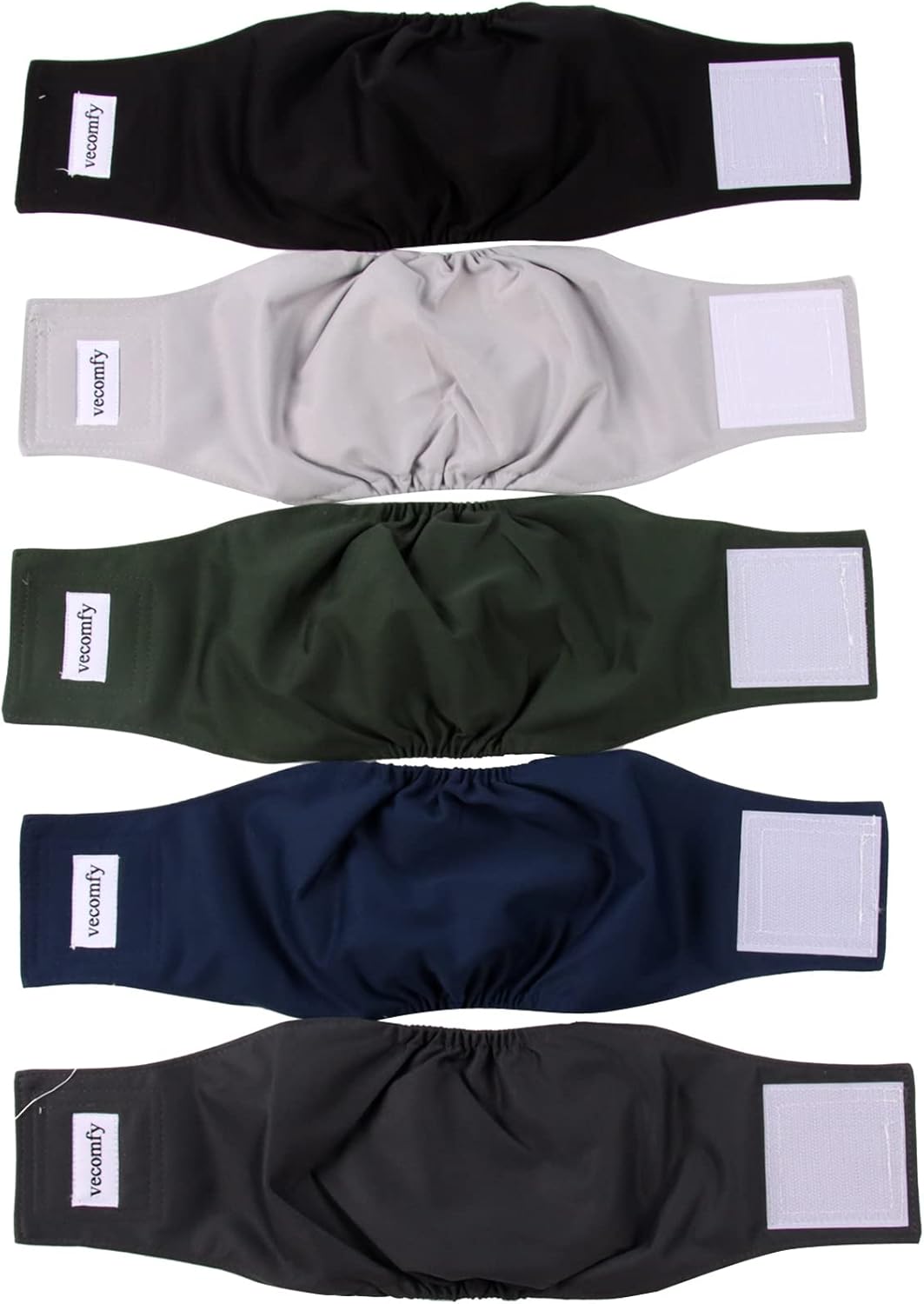 Vecomfy Bandas para el vientre para perros machos (paquete de 5)