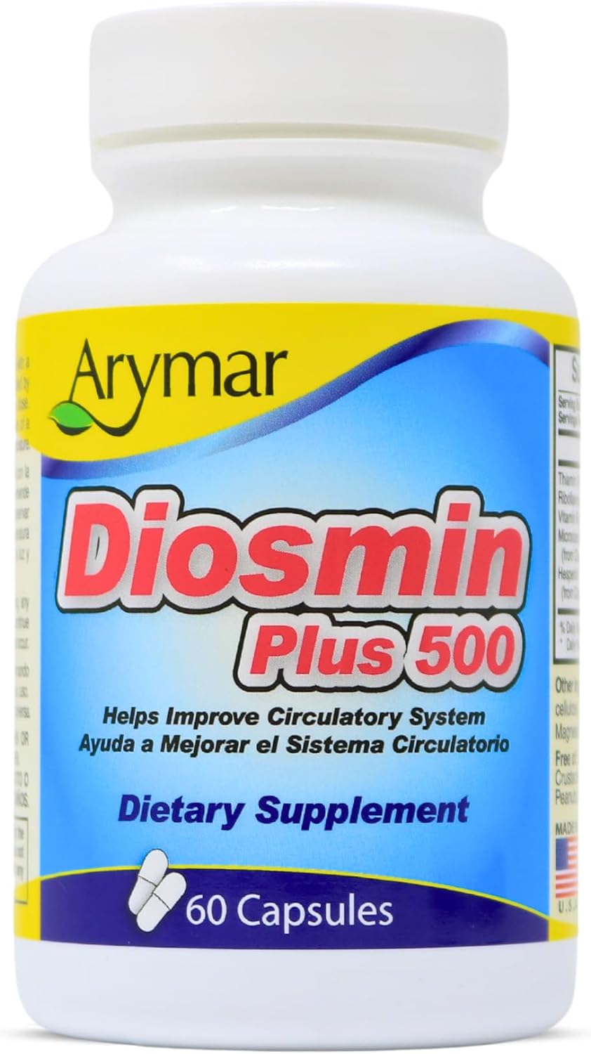Diosmin Plus 500, Arymar, Apoyo Circulatorio, 60 Cápsulas