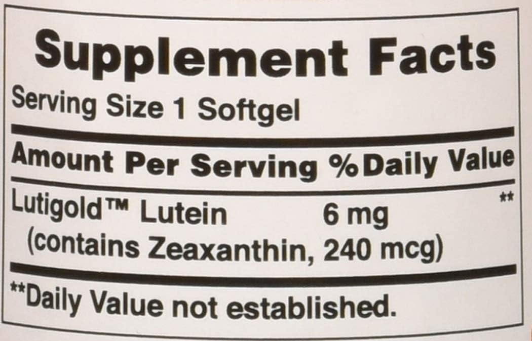 Suplemento  Pride Luteína de 6 mg con zeaxantina 200 und