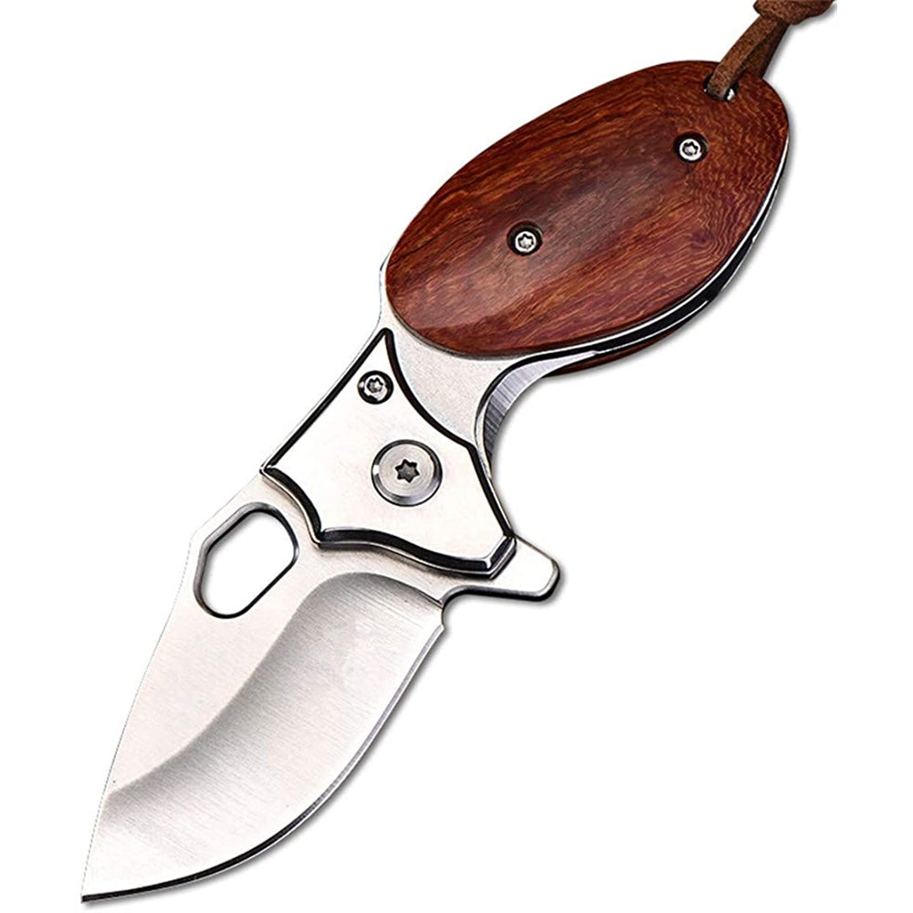 Cuchillo de bolsillo pequeño plegable de secoya mango D2