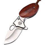Cuchillo de bolsillo pequeño plegable de secoya mango D2