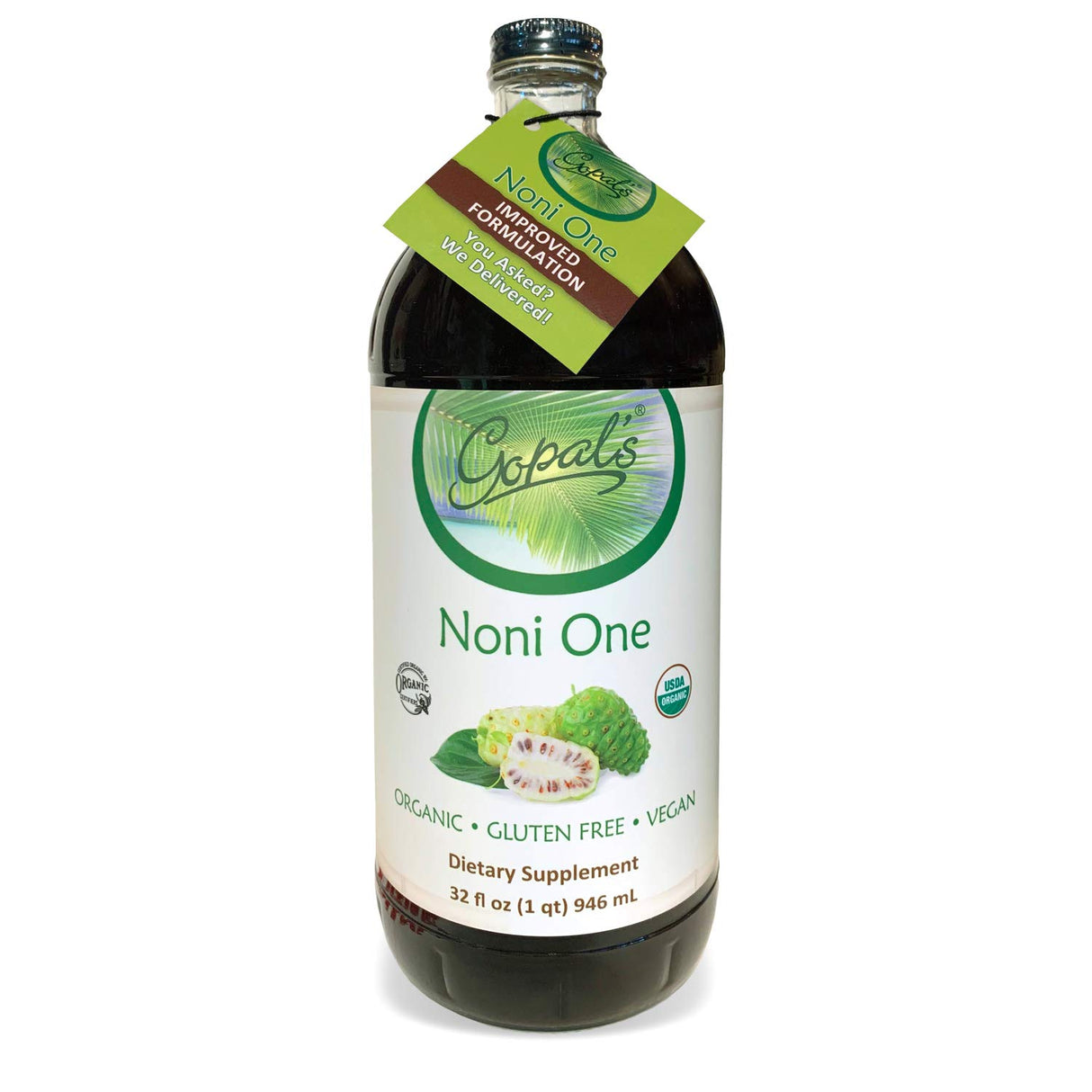 Suplemento Noni One Jugo orgánico 100 % puro 32 onzas