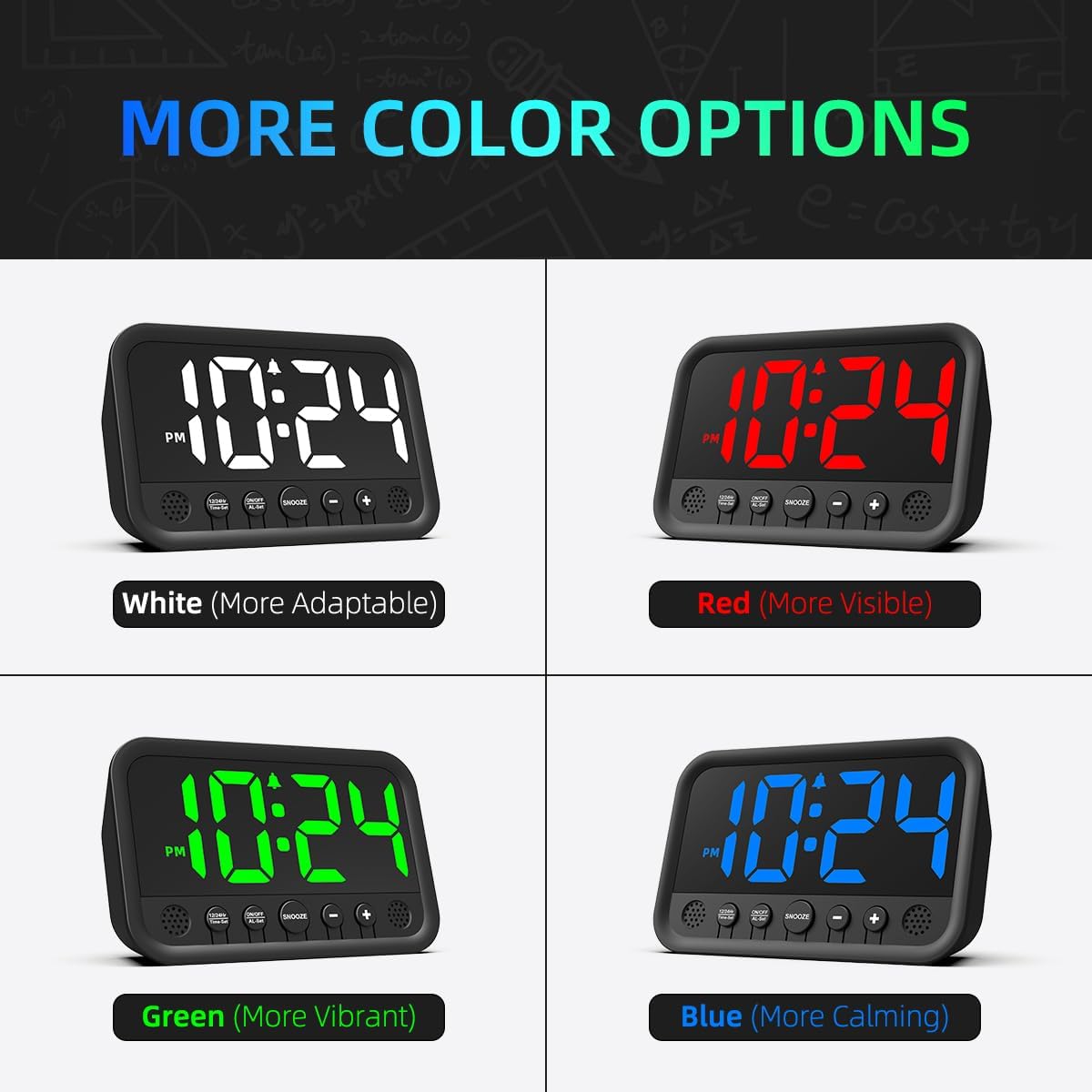 Reloj Digital LED Pequeño con Alarma Fuerte y Función Snooze