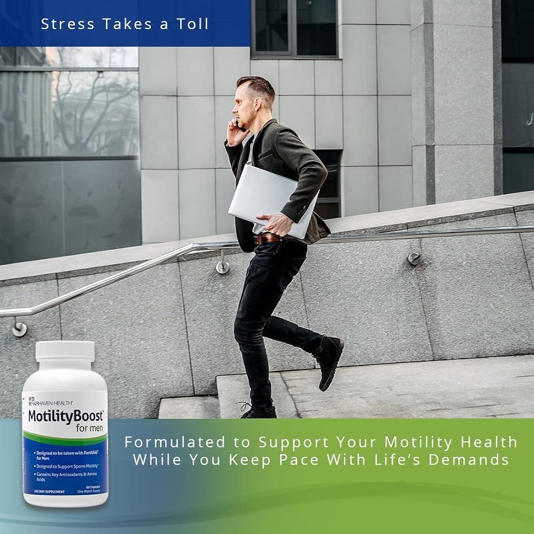 MotilityBoost para hombres suplemento de fertilidad masculin