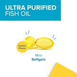 Mini cápsulas blandas de aceite de pescado Omega 3, sabor limón